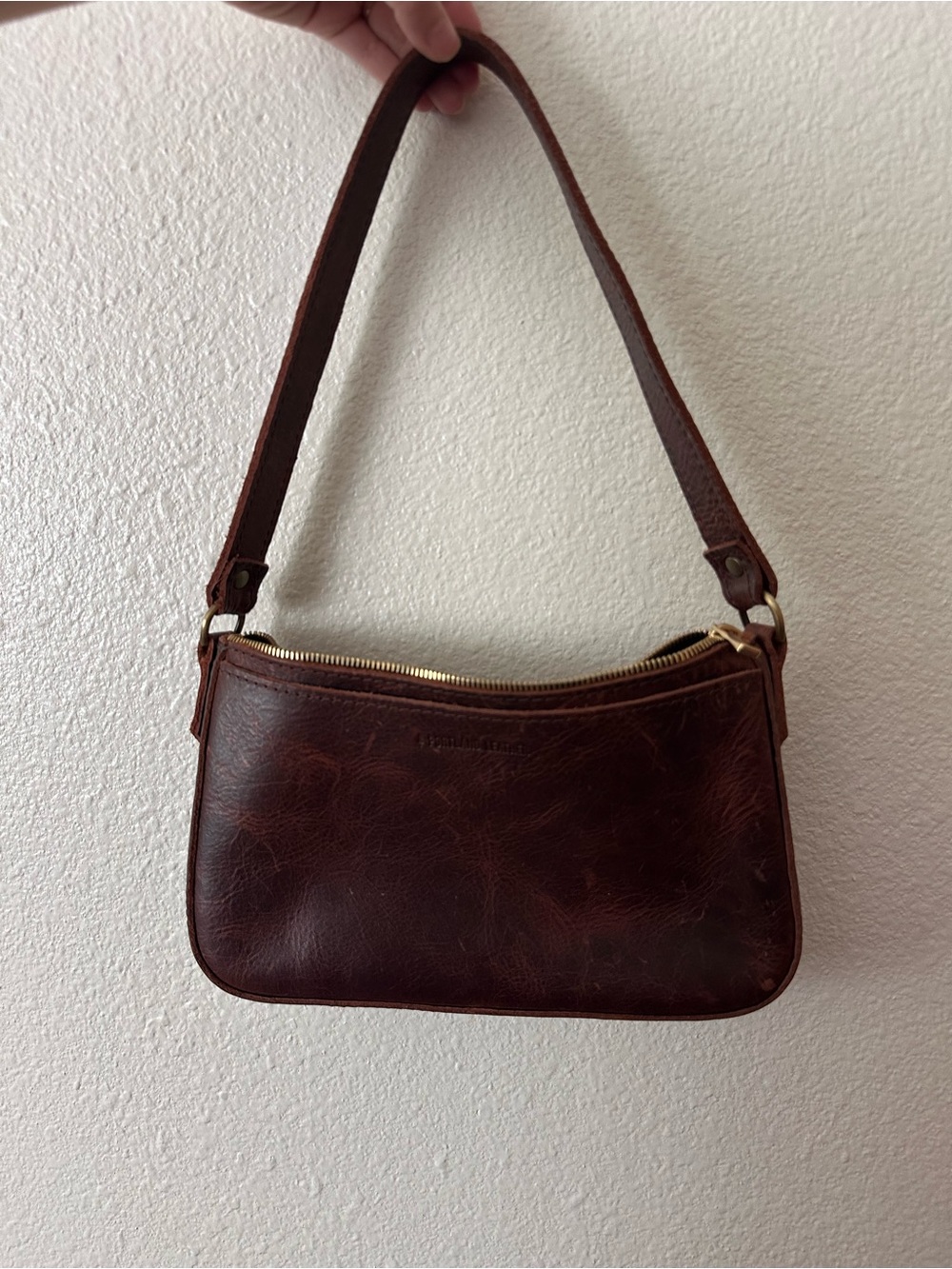 Portland leather Lucy shoulder bag lava